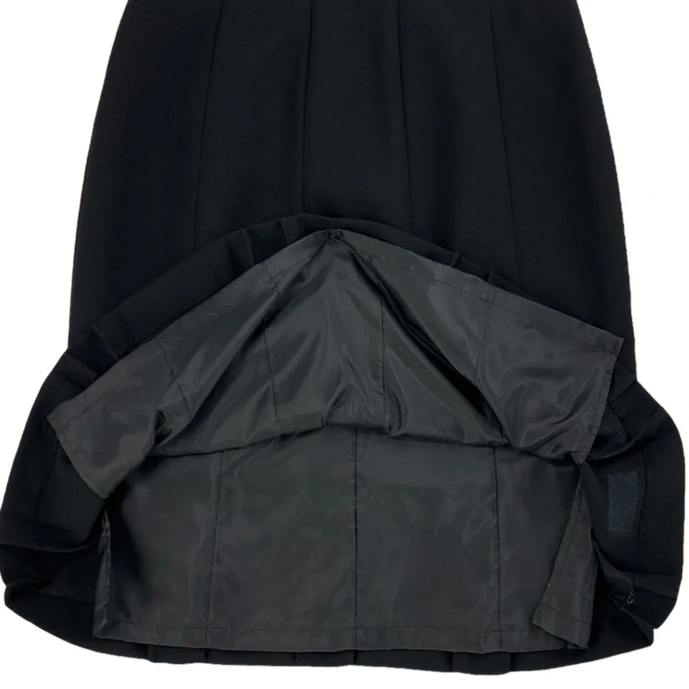 Jones Studio Separates Box Pleat Hem Black Skirt Size 10